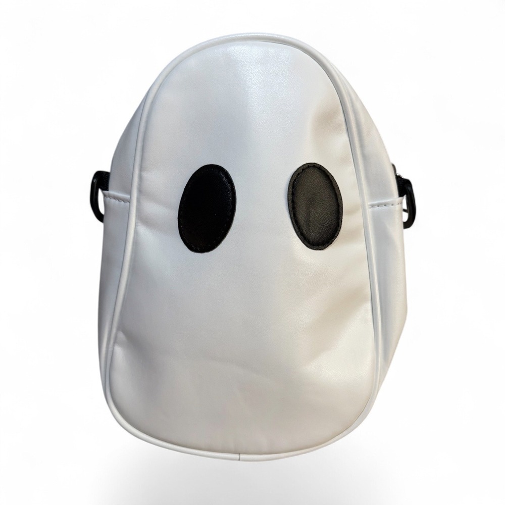 Adorable White Ghost Crossbody Bag With Zipper Closure - New